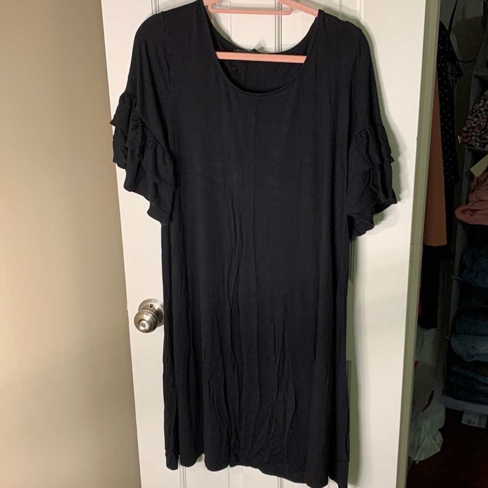 Ruffle sleeve black dress from Lane Bryant size 14/16